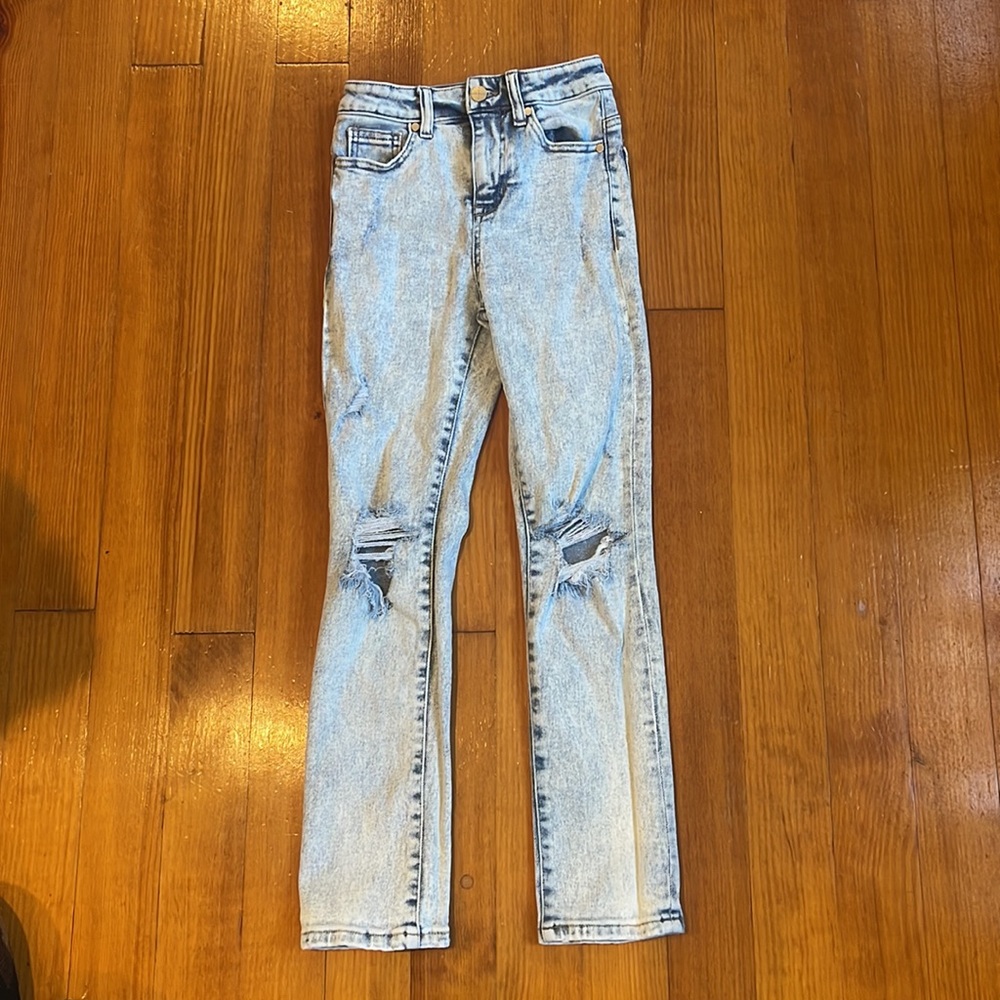 Jeans. 24. High rise straight leg.